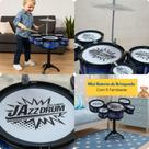 Mini Bateria Musical Crianças Infantil Brinquedo Musica Brinquedo Ritmo Estimula Coordenação Motora Educativo Bebê 5 Tambor Sortida