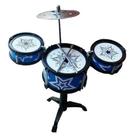 Mini Bateria Musical Infantil 3 Tambores 1 Prato Jazz e muito divertida.