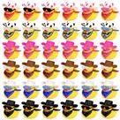 Mini Bath Duck Toys HAVAGDTM Cowboy Ducks com chapéu, cachecol e óculos de sol