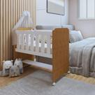 Mini Berço 100% MDF com Colchão Yescasa Branco/Ypê Mini Berço 100% MDF com Colchão Yescasa Branco/Ypê