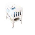 Mini Berço 100% MDF Portátil Bebê Com Colchão e Rodinha Carolina Baby