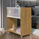 Mini Berço Baby 2 em 1 96,5cm X 88,5cm X 45,0cm Nature / Branco Mini Berço Baby 2 em 1 96,5cm X 88,5cm X 45,0cm Nature / Branco