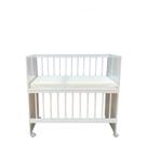 Mini Berço Colchão Grade Fixa Suporte De Mosquiteiro Branco