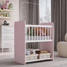 Mini Berço Fixo Moisés Toy Para Bebê com Colchão 89cm Branco Rosa - Desk Design