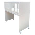 Mini Berço Moisés Alegria c/ Colchão - Rodízios - Grade fixa c/ 2 Opções de Altura da Grade - Branco - Certificado