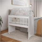 Mini Berço Moisés Multifuncional Branco Vira Mesa, Aparador e Escrivaninha MDF