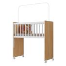 Mini Berço Moisés New Alegria Branco Amadeirado com Colchão Veronez