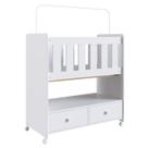Mini Berço Moises Sem Colchao 2 Gavetas BY510 Branco Comm