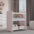 Mini Berço Moisés Toy Para Bebê com Colchão e Rodízios 89cm Branco Rosa - Desk Design Mini Berço Moisés Toy Para Bebê com Colchão e Rodízios 89cm Branco Rosa - Desk Design
