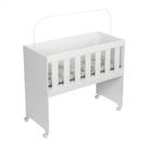 Mini Berço Nina 100% MDF/MDP com Colchão Estilo Chiqueirinho Pequeno 2 em 1 Posições