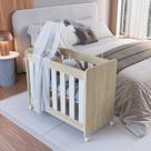 Mini Berço para Quarto de Bebê 4 em 1 Evolutivo Carvalho Araguaia / Branco