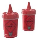 Mini Bisnaga Decorada Porta Tempero 140ml Decorada Pimenta