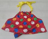 Mini blusa frente única fantasia palhaçinha juvenil