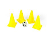 Mini Bola De Futebol Com Cones Amarelo