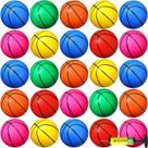 Mini bolas de basquete Leitee, 30 peças de 15 cm com bomba, conjunto multicolorido