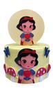 Mini bolo fake branca de neve baby