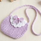 Mini Bolsa Artesanal Blogueira Cor:Lilás