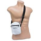 mini bolsa branca com alça colorida chest bag