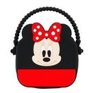 Mini bolsa de mão minnie silicone 13x13cm - disney