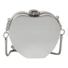 Mini Bolsa De Ombro De Metal Bolsas Feminina Pequena YB-001 Cor:Maça Prata