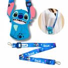 Mini Bolsa de Silicone Stitch Tiracolo Com Alça de Ombro