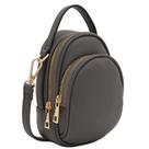 Mini bolsa transversal FashionPuzzle com dois compartimentos cinza escuro Mini bolsa transversal FashionPuzzle com dois compartimentos cinza escuro