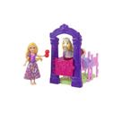 Mini Boneca Disney Princesas Rapunzel com Estábulo e Cavalo JHH06