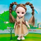 Mini Boneca Gina Happy Everyday com Vestido Fashion Bege 15cm T048 - BBR Toys