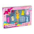 Mini Boneca Polibrinq Turma da Manu com Acessórios Sortidos e Cheiro de Frutas