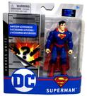Mini Boneco Colecionável Superman Super Homem Tradicional - Acompanha 03 Acessórios Misteriosos Surpresa - Liga Da Justiça - Dc Comics - Sunny