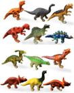 Mini bonecos de dinossauro HAPTIME em plástico, pacote sortido com 12