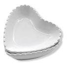 Mini Bowl Enfeite Decorativo Coração Porcelana Branco Médio Mini Bowl Enfeite Decorativo Coração Porcelana Branco Médio