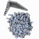 Mini Bricks Cayway 420 PCS para paisagismo Dollhouse Grey