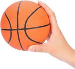 Mini brinquedo de basquete para uso interno em borracha laranja de 12 cm de diâmetro Mini brinquedo de basquete para uso interno em borracha laranja de 12 cm de diâmetro