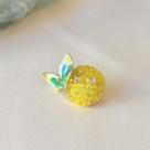 Mini Broche Limão com Pedras Brilhantes