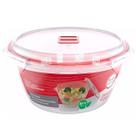 Mini Caçarola de Legumes para Freezer e Micro-Ondas Vermelho