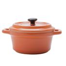 Mini Caçarola de Porcelana Black Lid Laranja 13x10x8cm 150ml Wolff