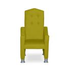 Mini Cadeira Poltrona Infantil Troninho Decorativa Suede Amarelo