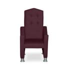 Mini Cadeira Poltrona Infantil Troninho Decorativa Suede Bordô