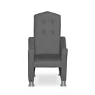 Mini Cadeira Poltrona Infantil Troninho Decorativa Suede Cinza Escuro