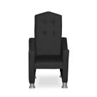 Mini Cadeira Poltrona Infantil Troninho Decorativa Suede Preto