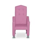 Mini Cadeira Poltrona Infantil Troninho Decorativa Suede Rose