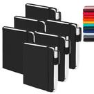 Mini Cadernos de Bolso Feela - Pacote com 6 Cadernos e 6 Canetas
