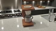 Mini Cafeteira Artesanal em Madeira Retro (Kit Completo)