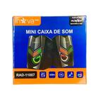 Mini Caixa de Som Inova PC e Notebook LED RGB