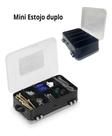 Mini Caixa Organizador Estojo Duplo 13 Divisorias Multi Uso