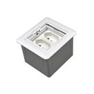 Mini Caixa Tomada Embutir Universal 2 Tomadas 20a - Branca