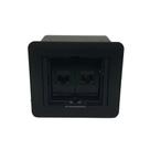 Mini caixa universal quadrada 2 tomadas rj45