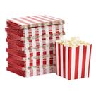 Mini caixas de pipoca Juvale, papel vermelho/branco, pacote com 100 (7,6 x 10 cm)