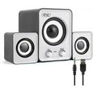 Mini Caixinha Caixa de Som C/ Subwoofer USB Som Estéreo 12W RMS P2 3.5mm